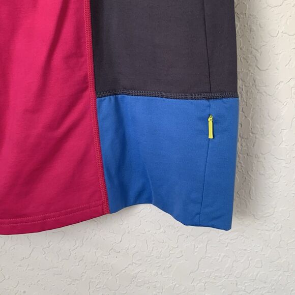 Title Nine Gidget Dress Size M Pink Colorblock Stretch Athletic Active Golf Bike - Picture 5 of 10